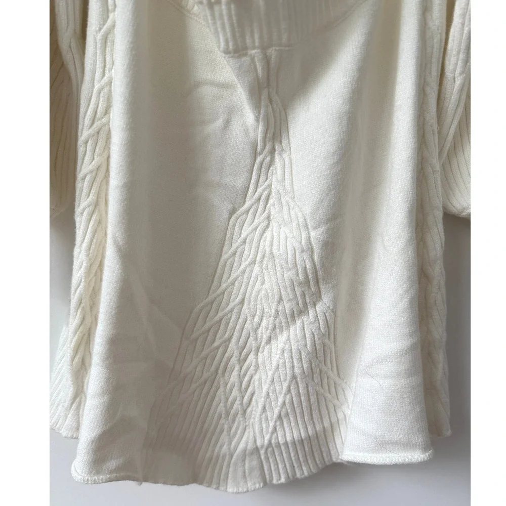 Free People Women's White Emmaline Knit Mini Sweater Dress Size Large NWT